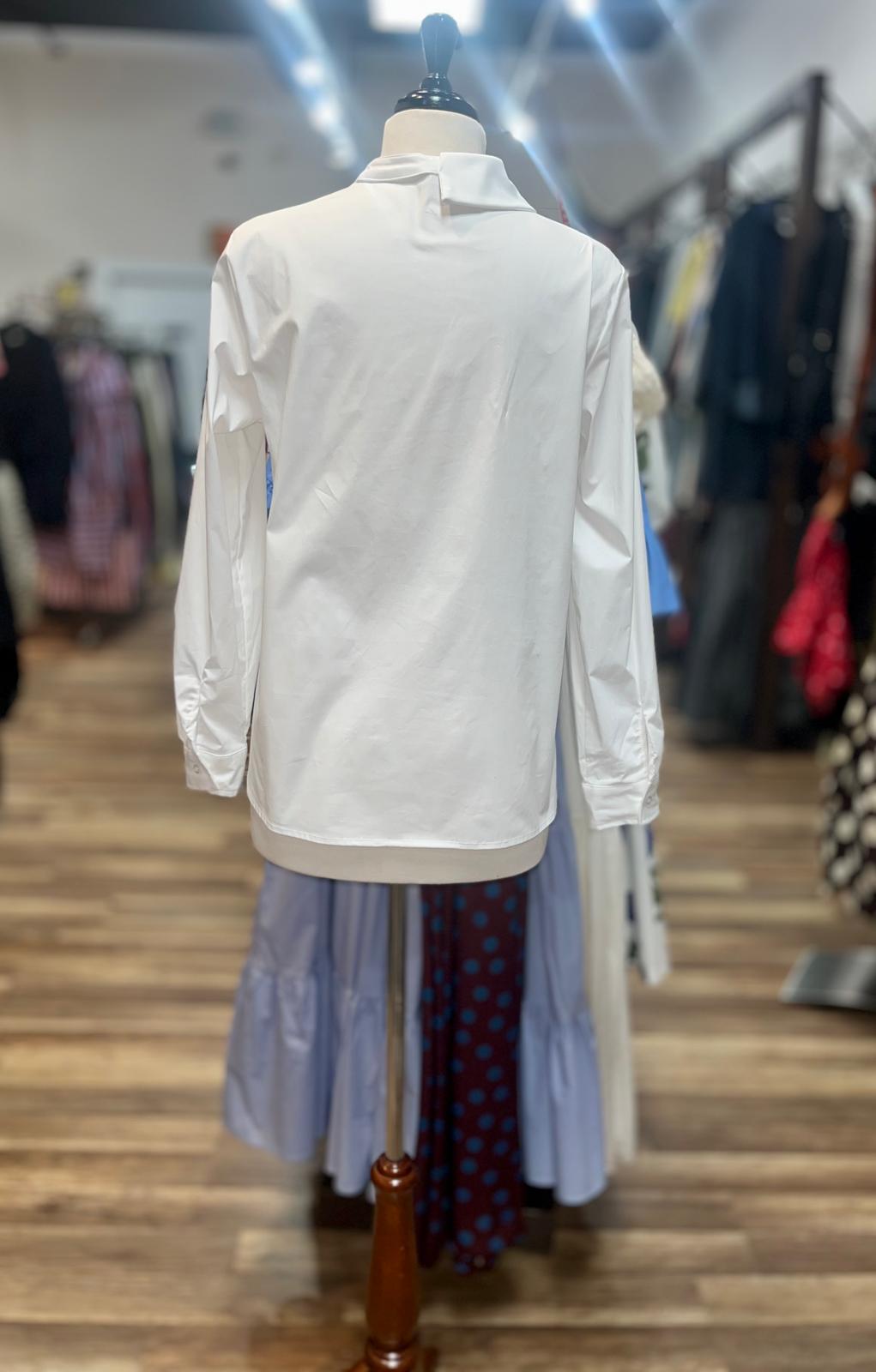 Asymmetrical Collar Shirt