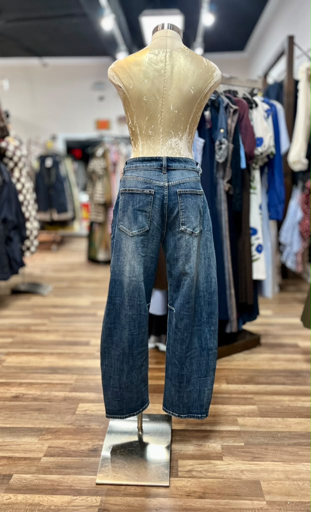 Asymmetric Wrap Waist Jeans