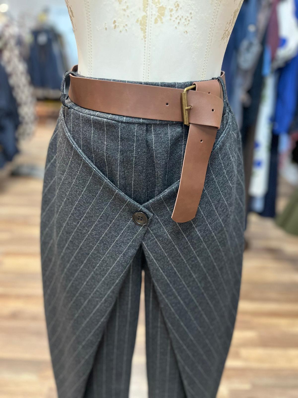 Pinstripe Wrap Pants