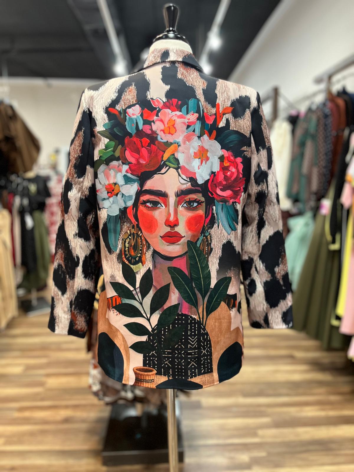 Frida Leopard Print Blazer