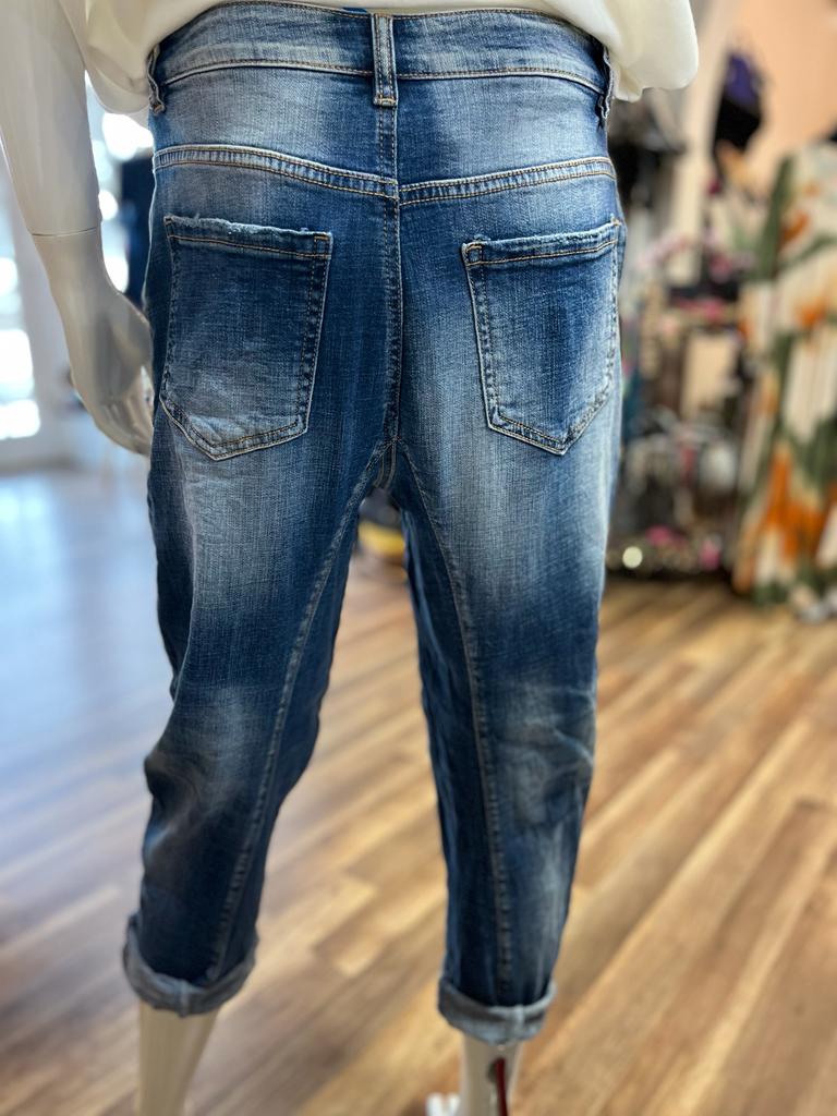 SKULL BLUE JEAN
