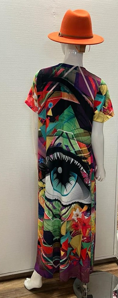 BEAUTIFUL LONG PRINTED DRESS