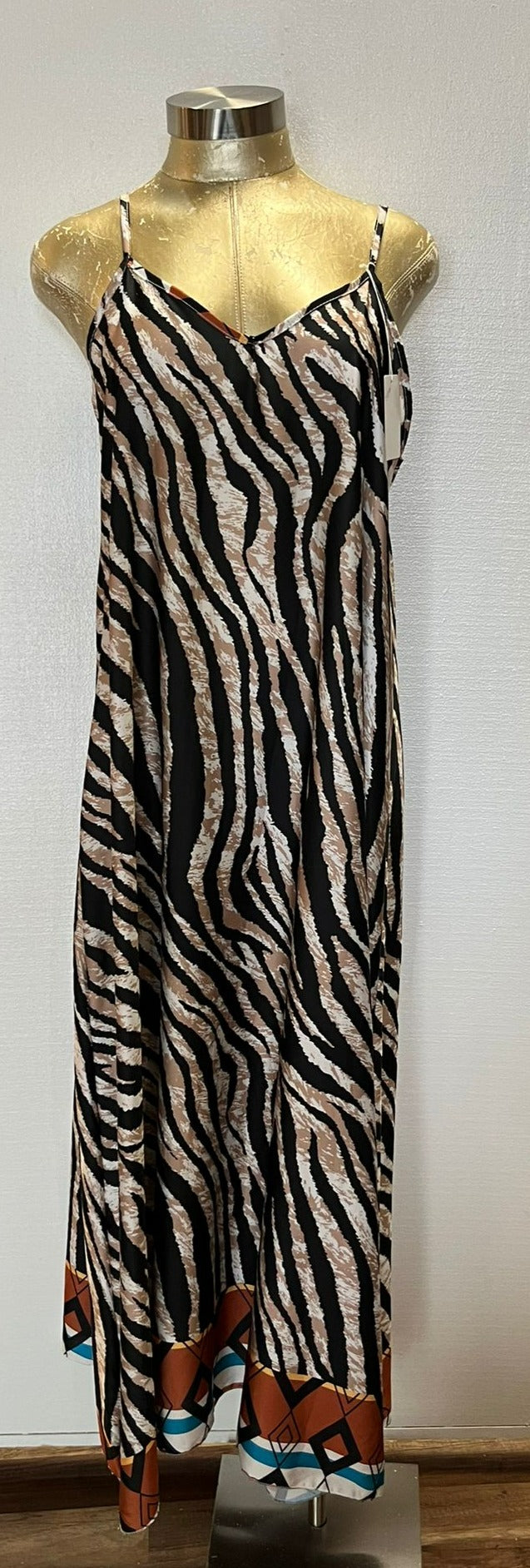 ZEBRA ANIMAL PRINT MAXI DRESS