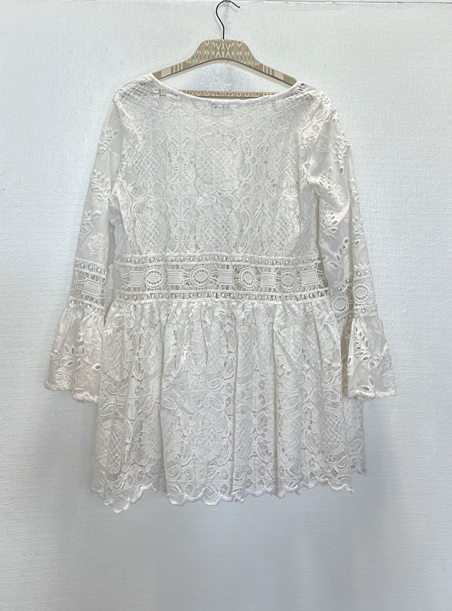 BRIGHT WHITE BOHO DRESS