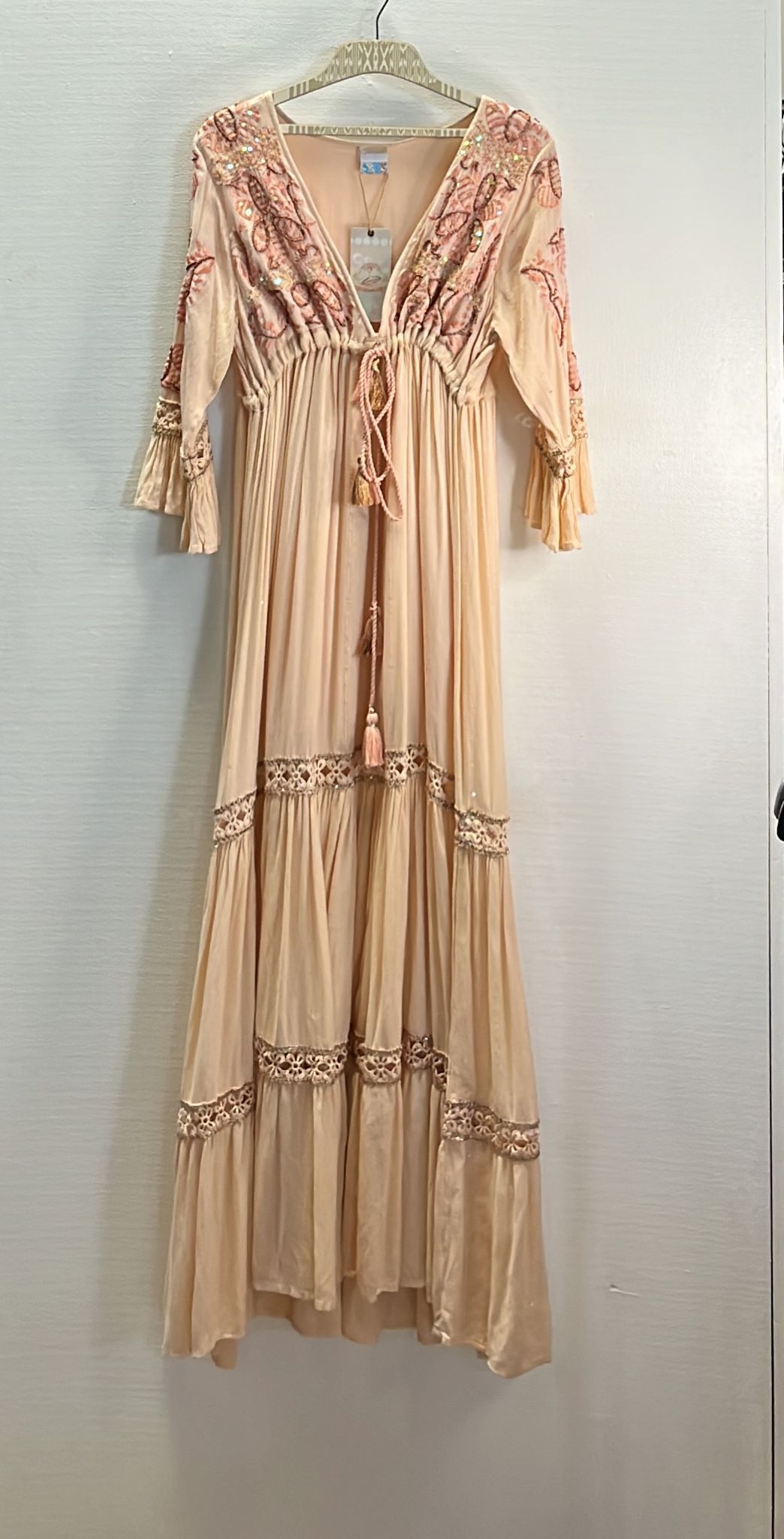 NUDE BOHO DRESS Glitter G Fashion Clothing NUDE BOHO DRESS Glitter G Fashion Clothing