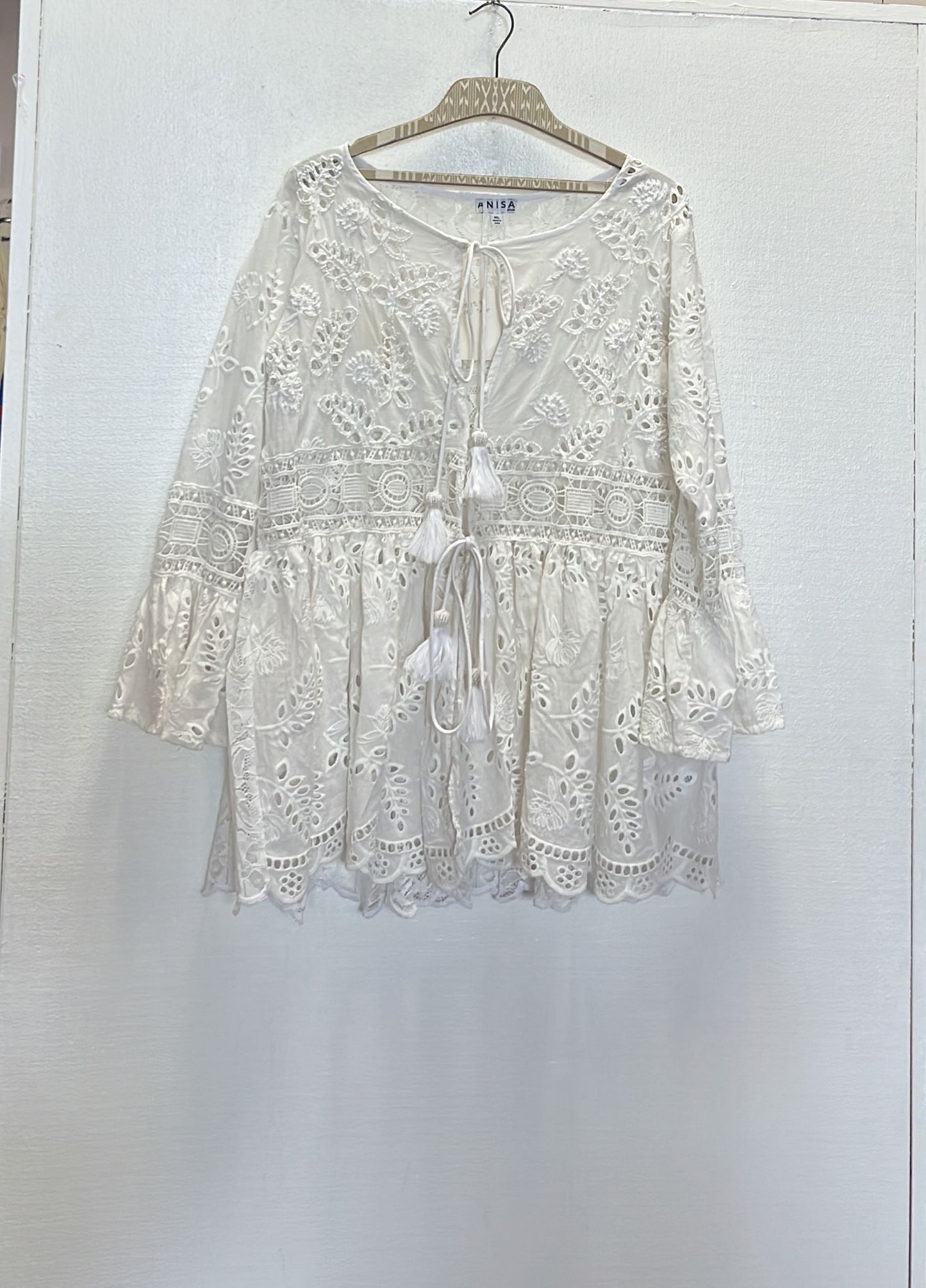 BRIGHT WHITE BOHO DRESS