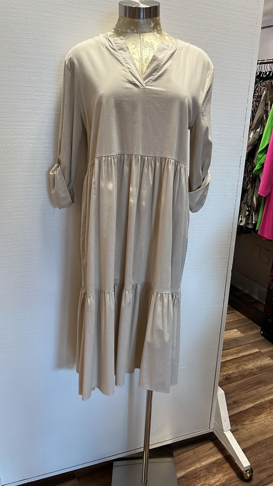BEIGE DRESS