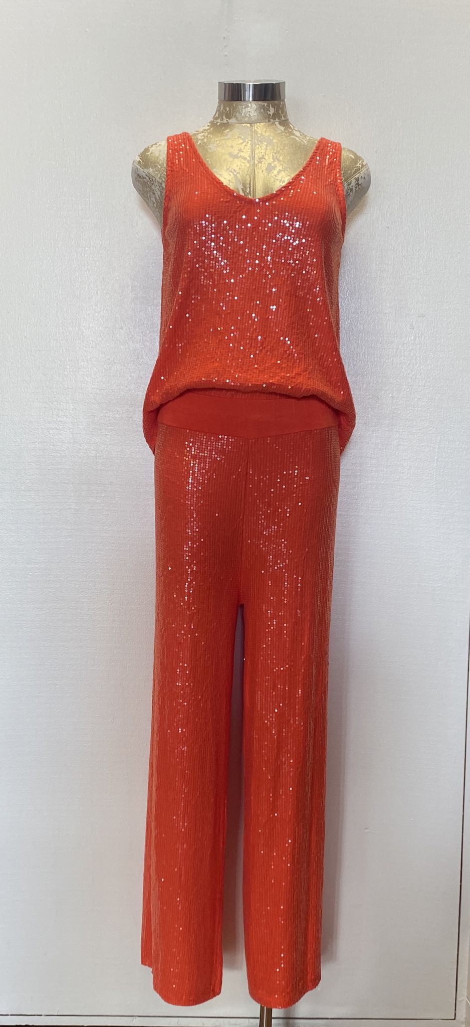 SEQUIN ORANGE OUTFIT SET