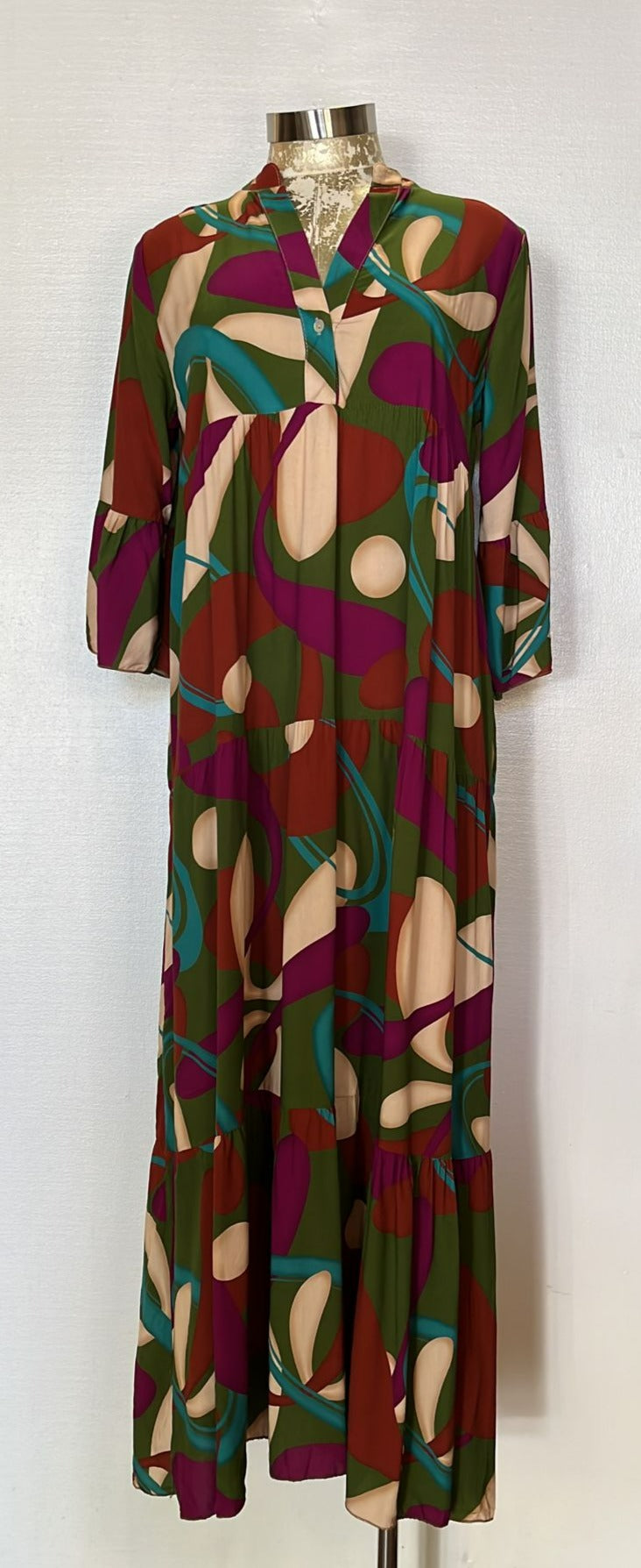 MULTICOLOR PATTERN DRESS