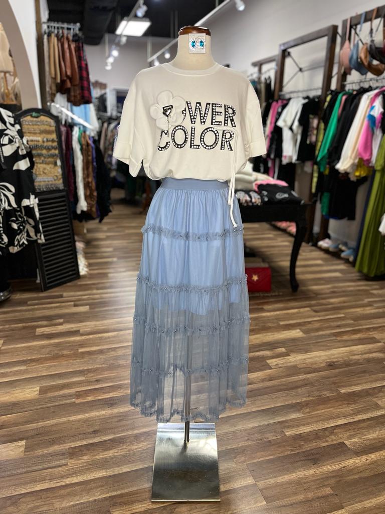 LONG TULLE SKIRT