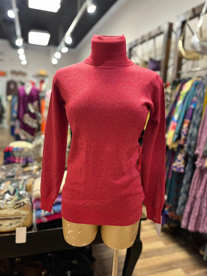 SHIMMER TURTLENECK SWEATER