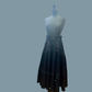 Denim A-Line Midi Skirt