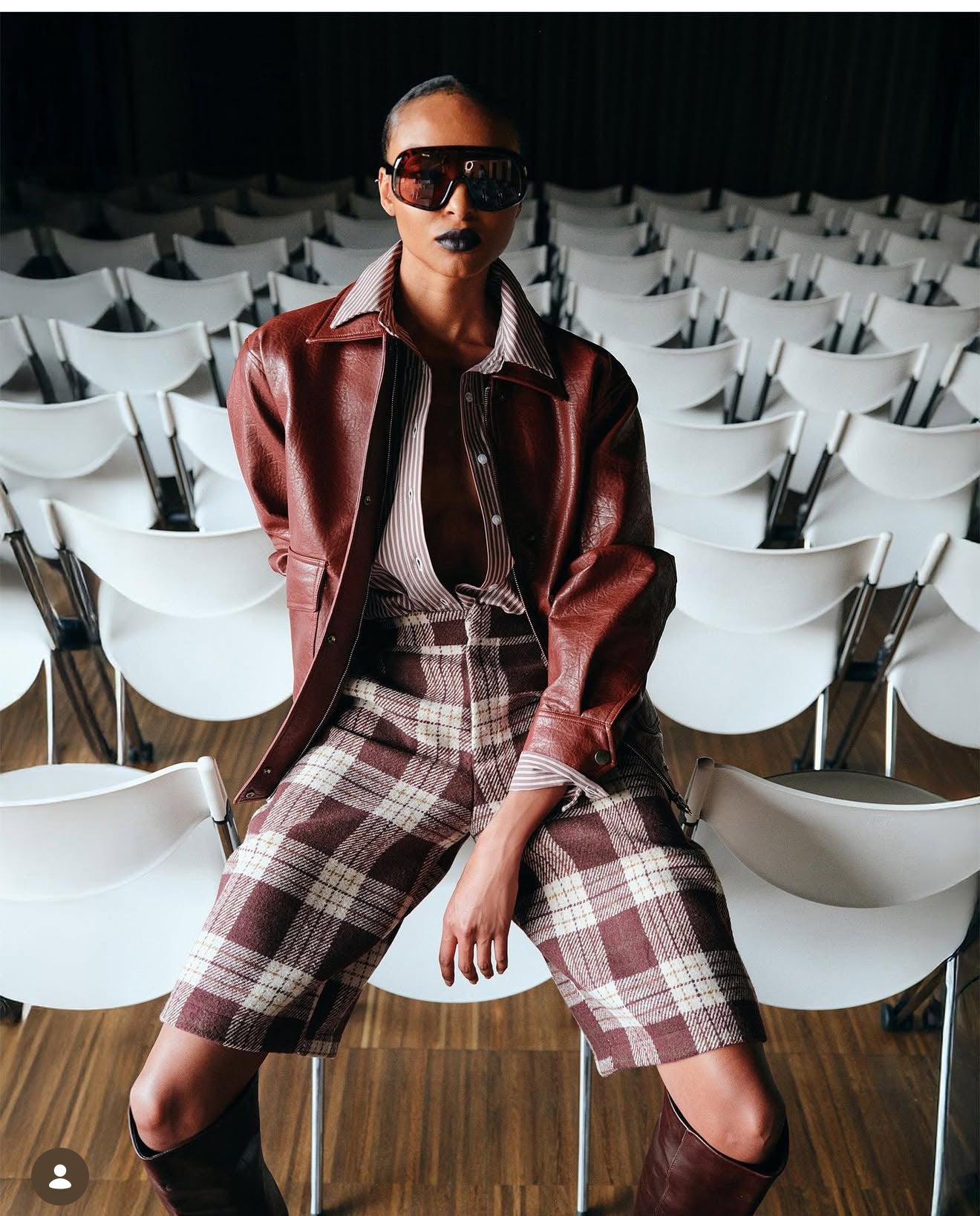 High-Waisted Plaid Culottes