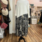 LONG DRESS WITH BLACK AND BEIGE SKIRT