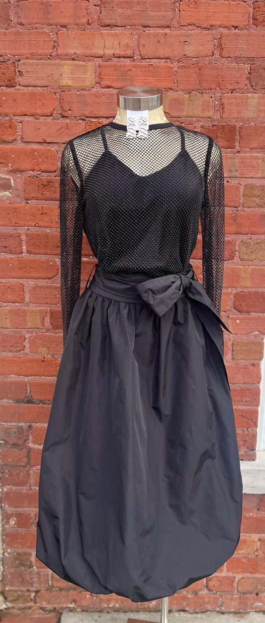 BLACK BOW SKIRT