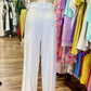 white Pleated Pant