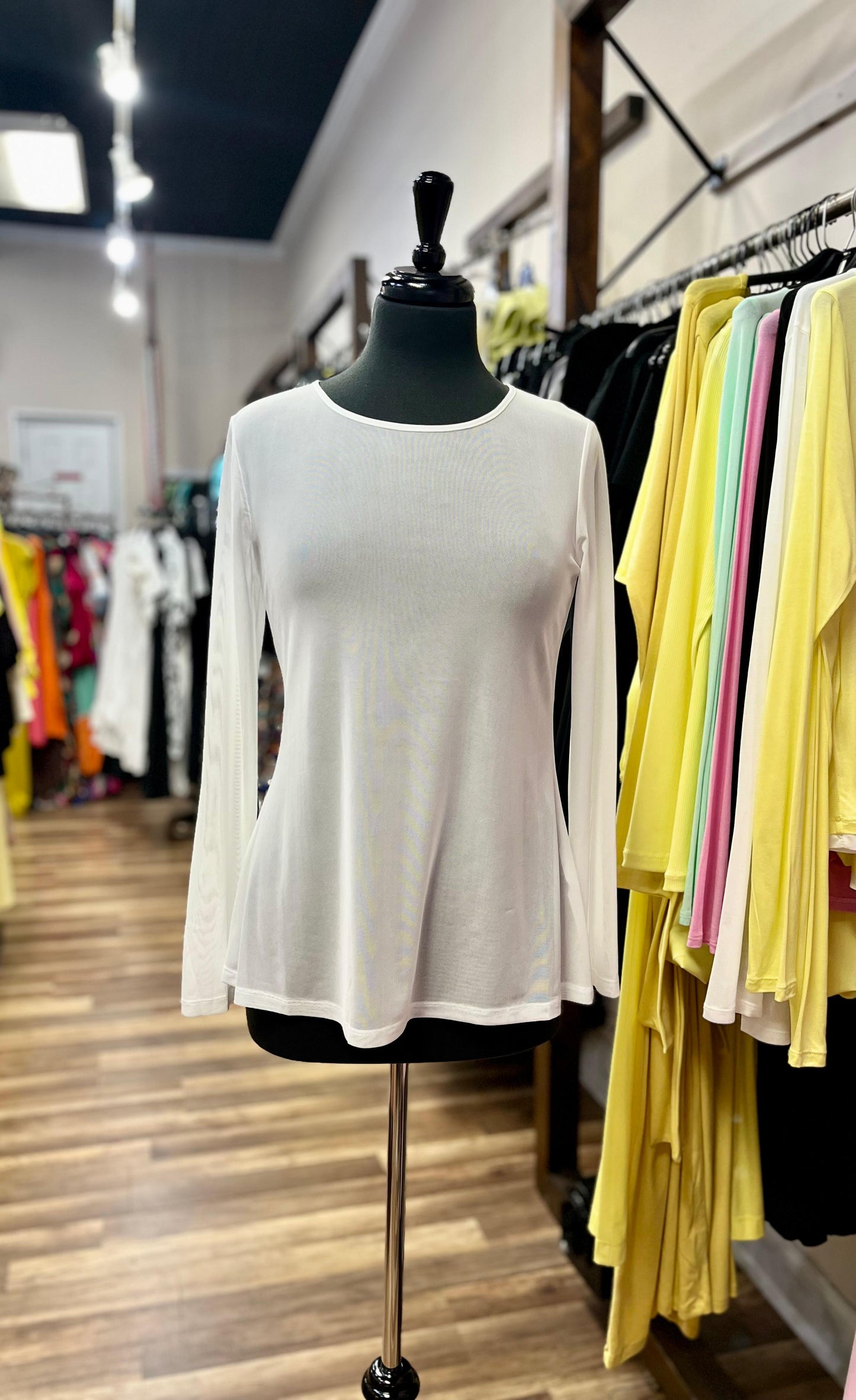 Long Sleeved Mesh Top
