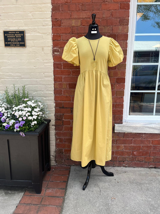 Balloon-sleeved Dress