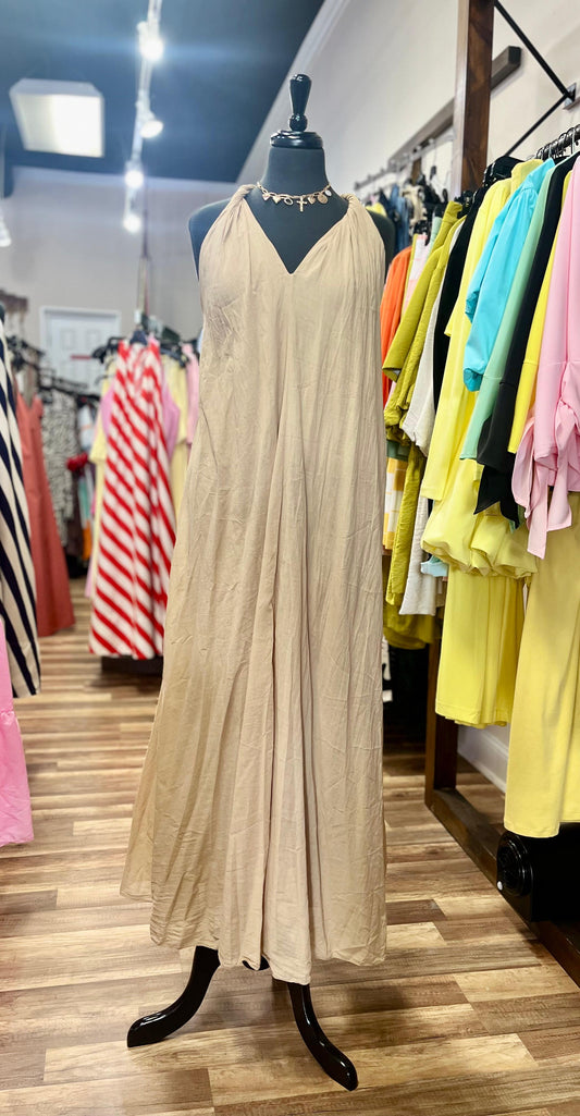 Sleeveless V-neck Dress