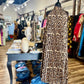 Leopard Print Halter Maxi Dress
