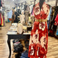 Halter Neck Floral Print Maxi Dress