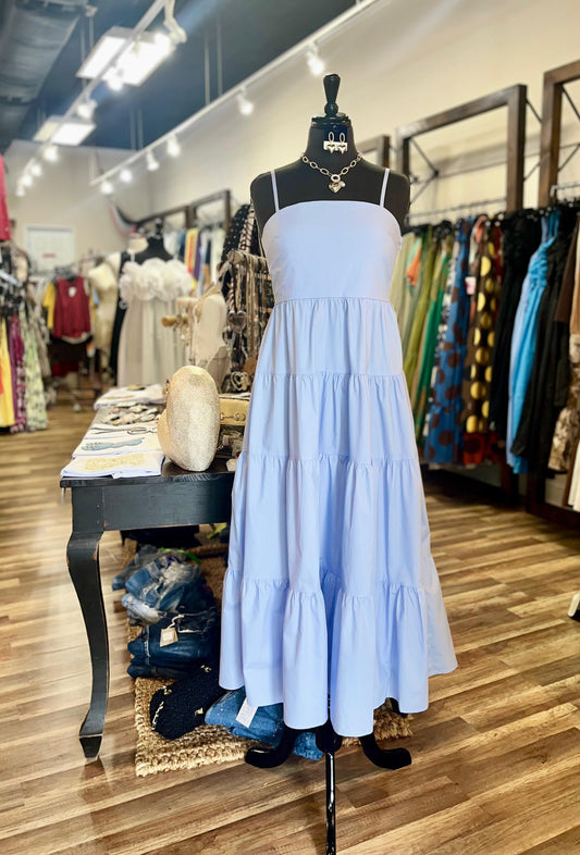 Tiered Spaghetti Strap  Maxi Dress