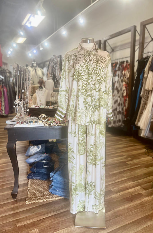 Tropical Print Two piece set