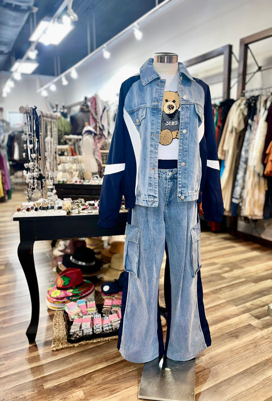 Denim Cargo Set