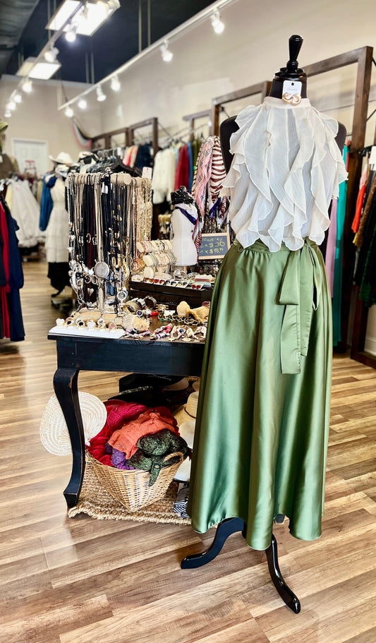 Flowy Satin Maxi Skirt