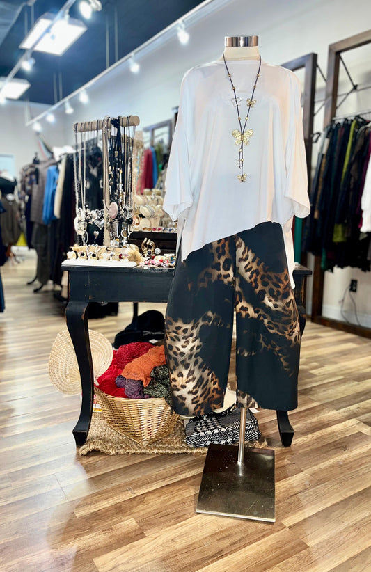 Barrel Leopard Print  Pants