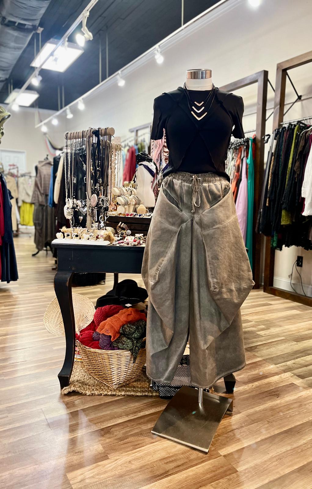 Asymmetric Wide-Leg Pant