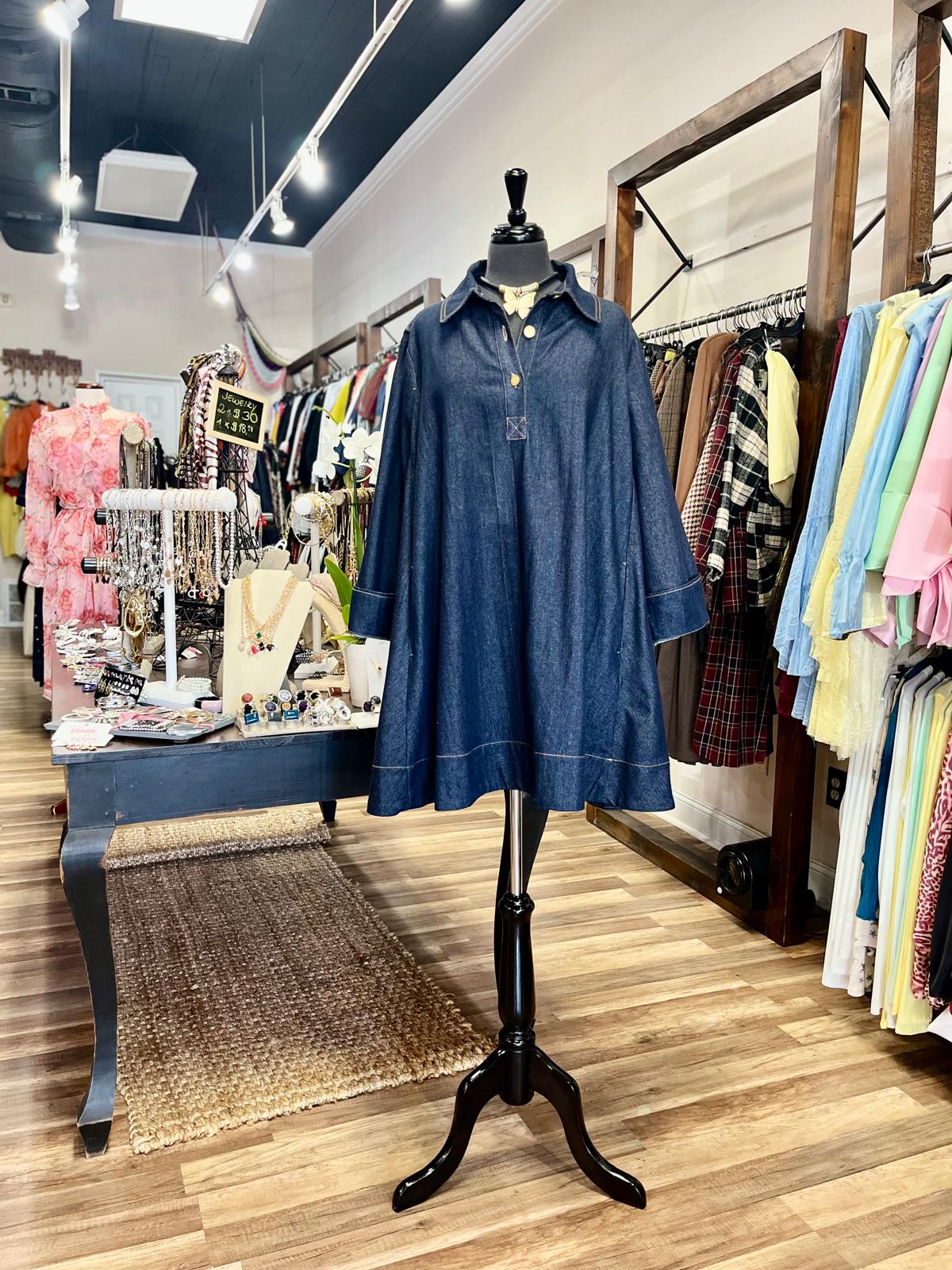 Denim A-Line Dress