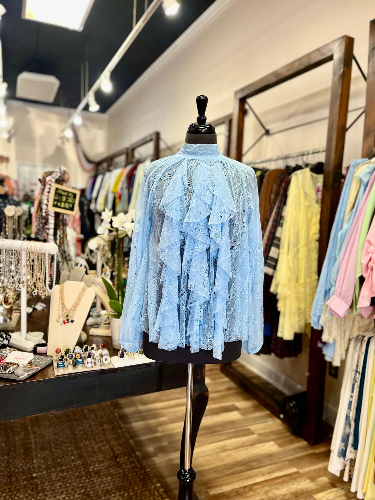 Lace Ruffle Blouse