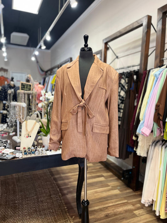 Tie-Front Blazer