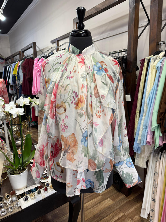 Floral Chiffon Blouse