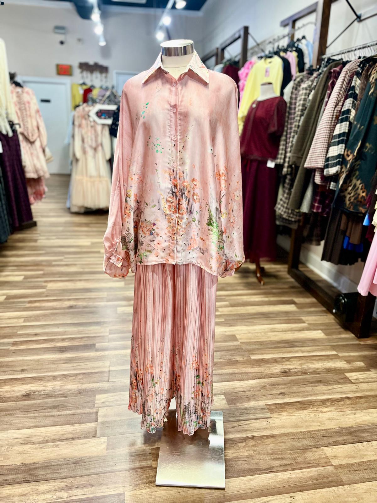 Floral Pleated Set