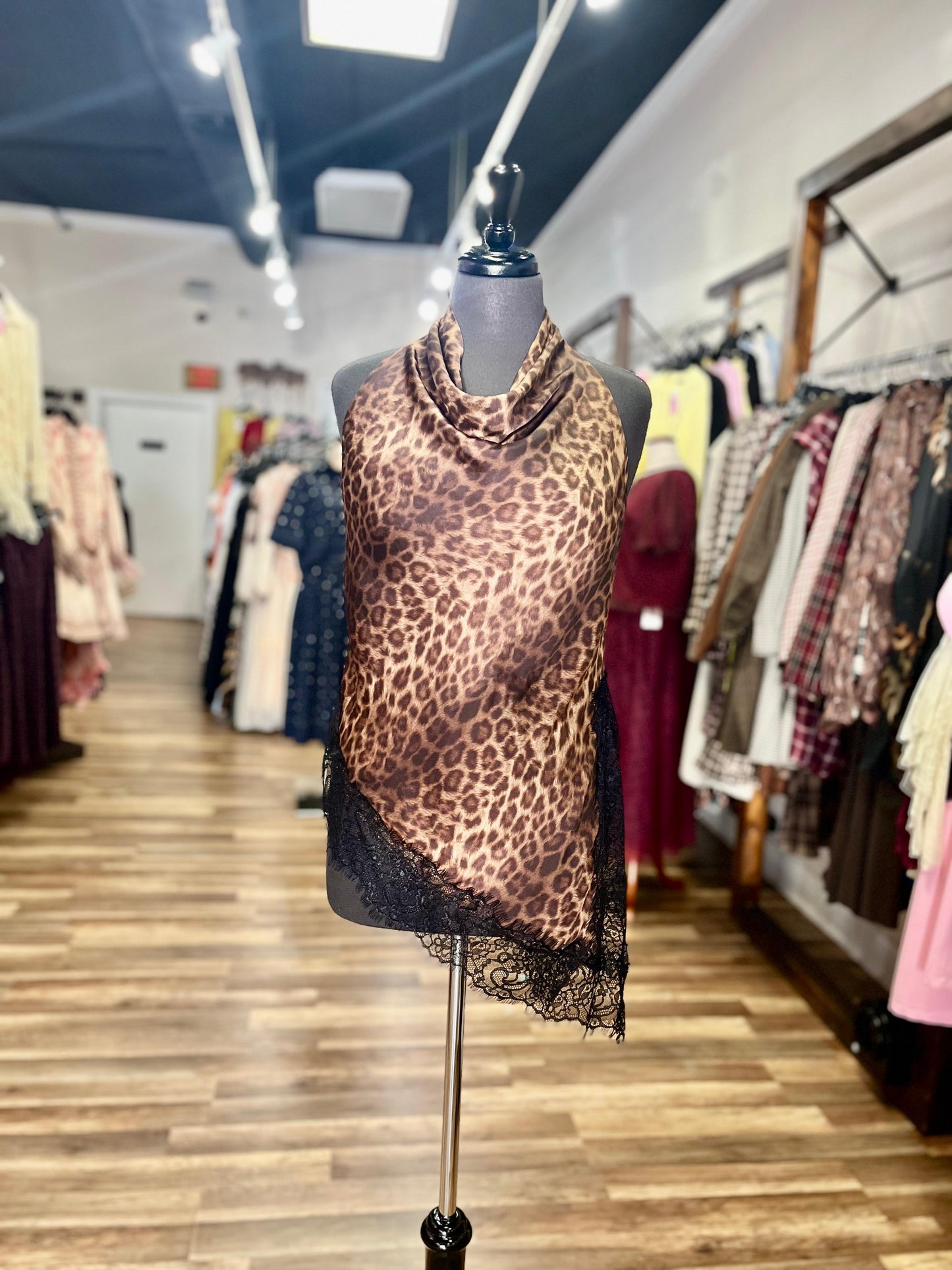 Animal Print Satin Top