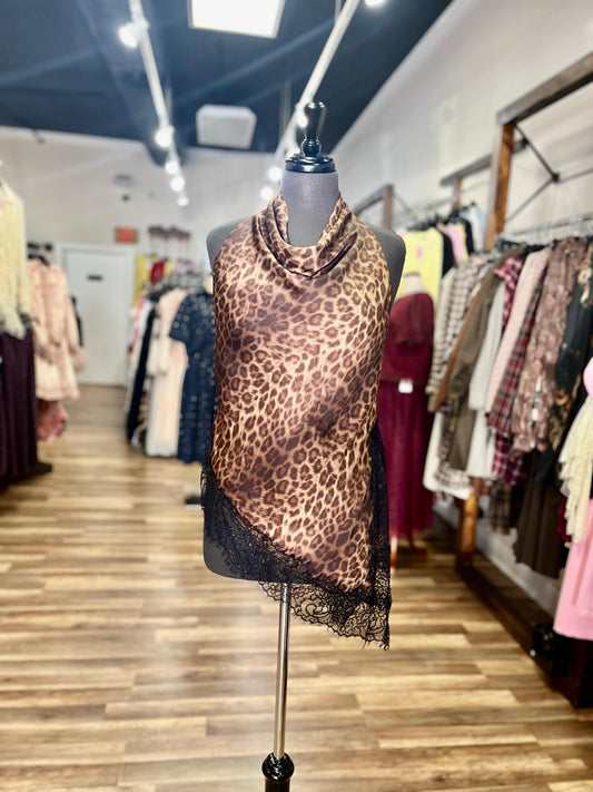 Animal Print Satin Top