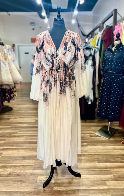 Boho Floral Midi Dress