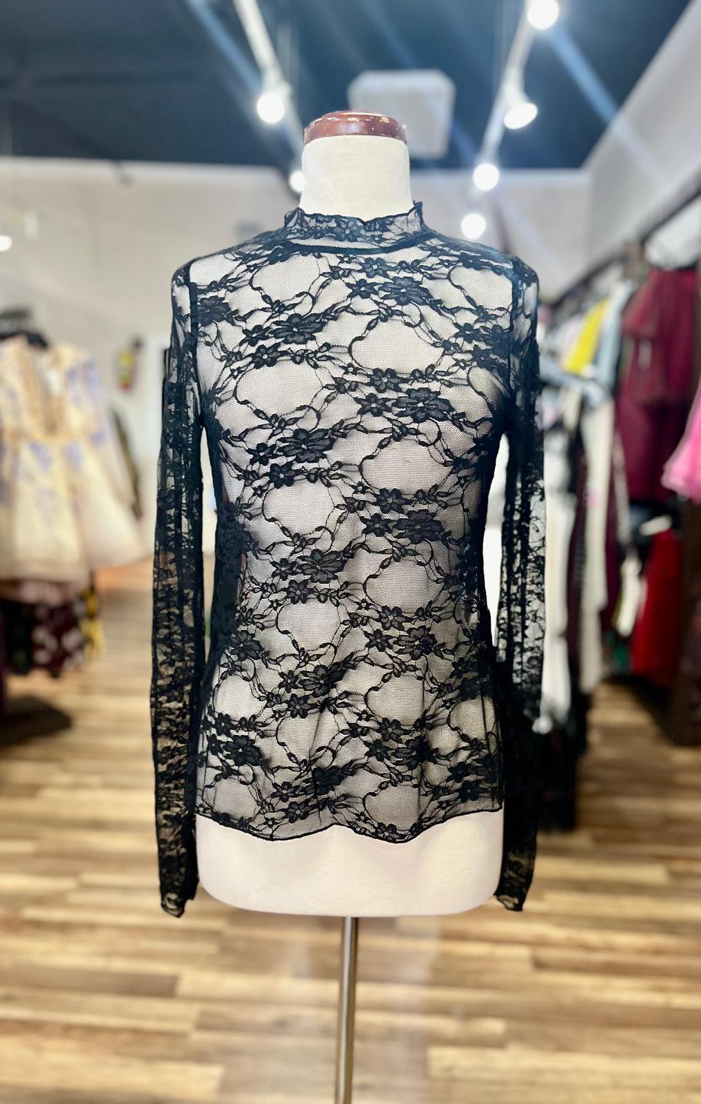 Floral Lace Mesh Top