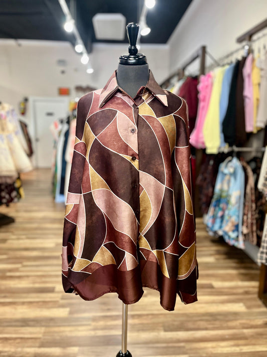 Abstract Mosaic Blouse