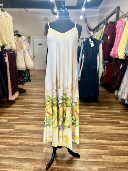 Palm Print Maxi Dress