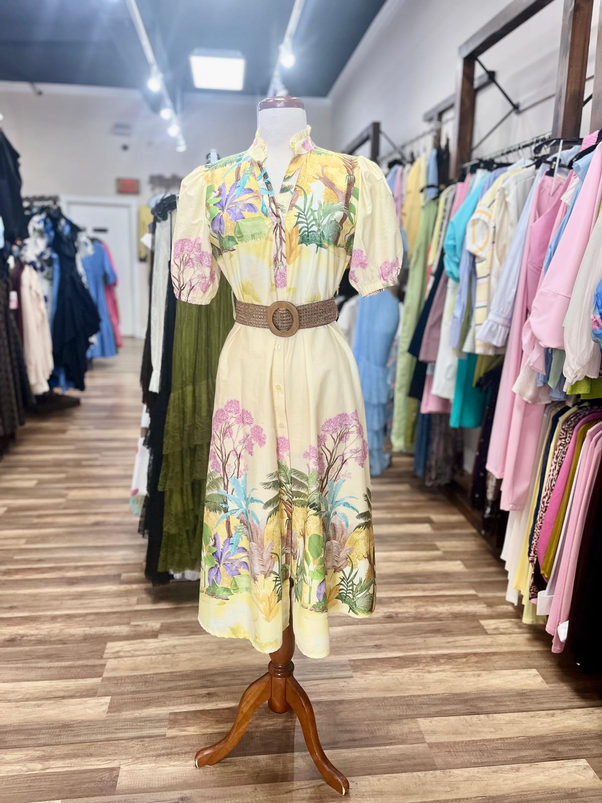 Floral Shirt  Dress
