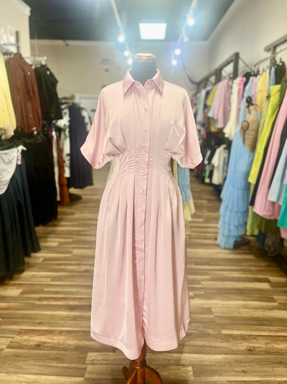 Pleated Shirt Dress