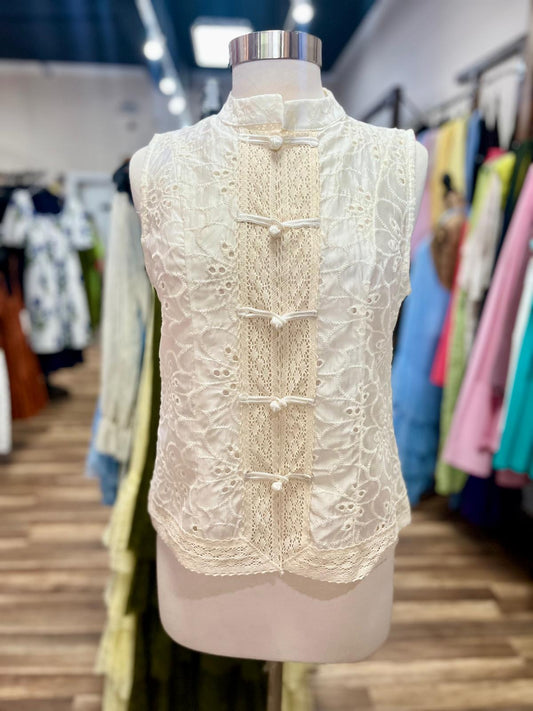 Mandarin Lace Top