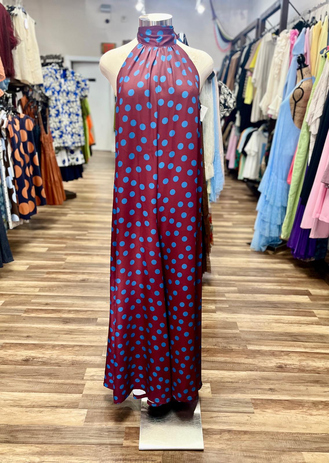 Polka Dot Halter Jumpsuit