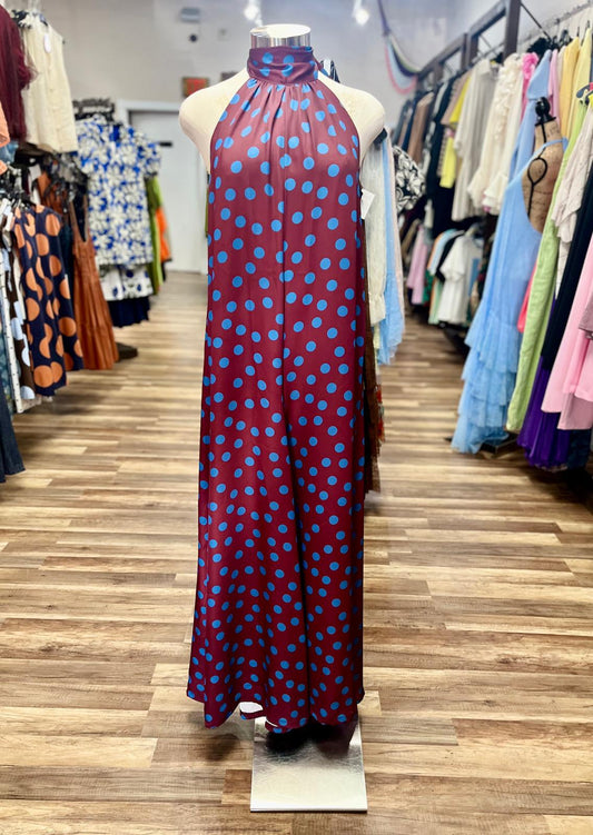 Polka Dot Halter Jumpsuit