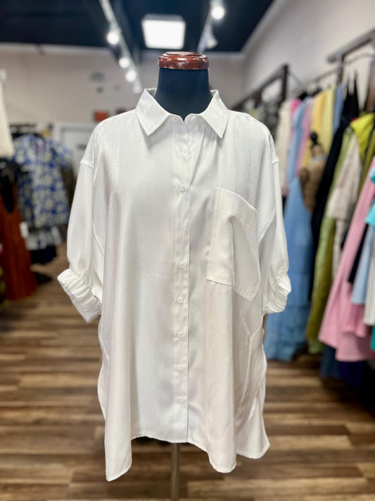 Oversized Satin Shirt