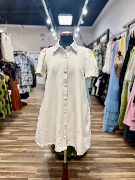 Puff Sleeve Shirt Dress