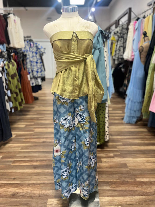 Floral Wide-Leg Pant